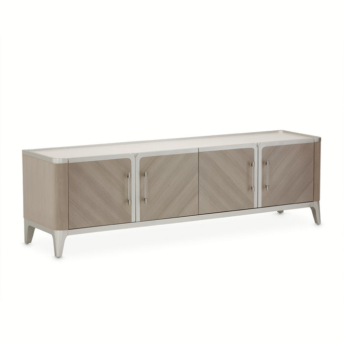 AICO Furniture - Lanterna"Media Cabinet in Silver Mist - N9032081-823