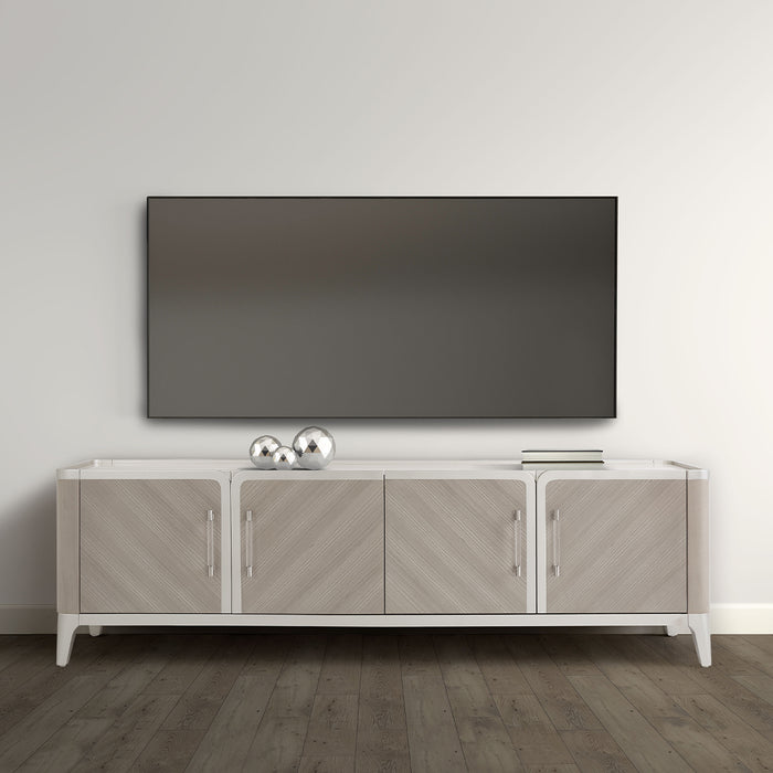 AICO Furniture - Lanterna"Media Cabinet in Silver Mist - N9032081-823