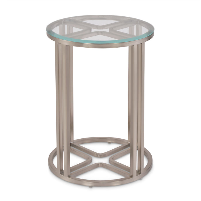 AICO Furniture - Lanterna"Chairside Table in Silver Mist - N9032222-823 - GreatFurnitureDeal