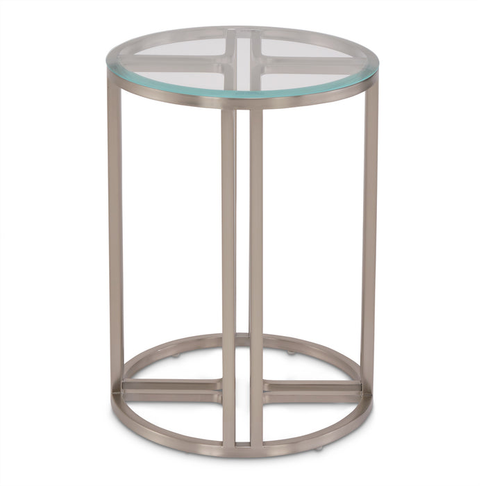 AICO Furniture - Lanterna"Chairside Table in Silver Mist - N9032222-823 - GreatFurnitureDeal