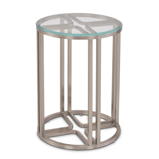 AICO Furniture - Lanterna"Chairside Table in Silver Mist - N9032222-823 - GreatFurnitureDeal