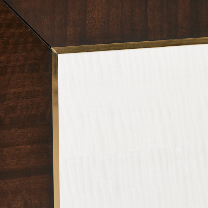 AICO Furniture - Belmont Place 5 Piece Cal. King Upholstered Bedroom Set - Espresso - N9085000CK3-409-5SET - GreatFurnitureDeal