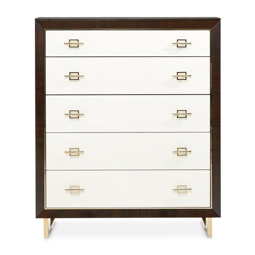 AICO Furniture - Belmont Place 5-Drawer Chest - Espresso - N9085070SA-409 - GreatFurnitureDeal