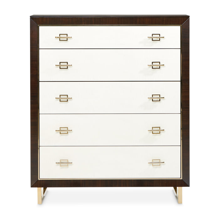 AICO Furniture - Belmont Place 5-Drawer Chest - Espresso - N9085070SA-409 - GreatFurnitureDeal