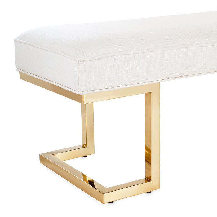 AICO Furniture - Belmont Place Bed Bench - Bright Gold - N9085904-806 - GreatFurnitureDeal