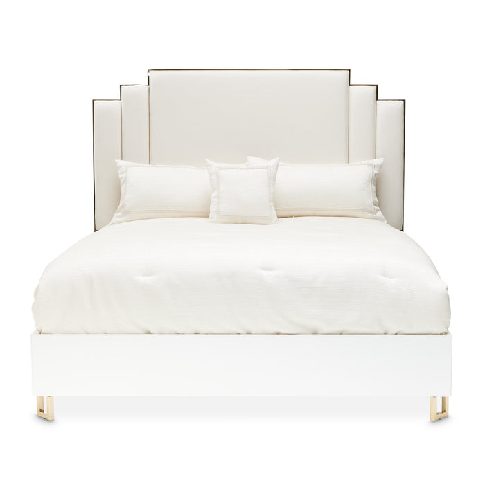 AICO Furniture - Palm Gate California King Bed in Cloud White - N9086000CK3-108 - GreatFurnitureDeal