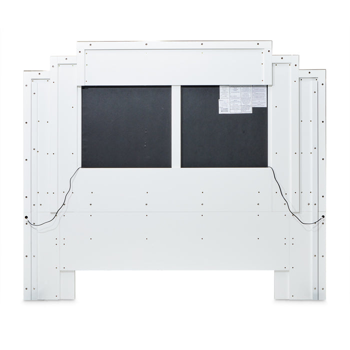 AICO Furniture - Palm Gate California King Bed in Cloud White - N9086000CK3-108 - GreatFurnitureDeal