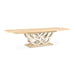 AICO Furniture - Camellia Field Rectangular Pedestal Dining Table in Caramel - N9090002-134 - GreatFurnitureDeal
