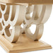 AICO Furniture - Camellia Field Rectangular Pedestal Dining Table in Caramel - N9090002-134 - GreatFurnitureDeal