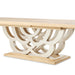AICO Furniture - Camellia Field Rectangular Pedestal Dining Table in Caramel - N9090002-134 - GreatFurnitureDeal