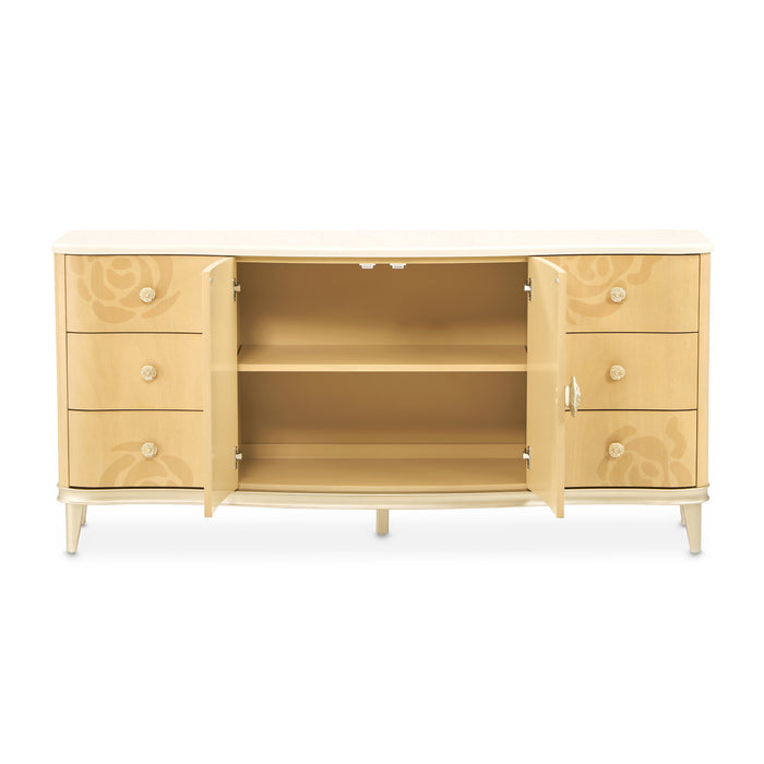 AICO Furniture - Camellia Field Dresser in Caramel - N9090050SA-134 - GreatFurnitureDeal