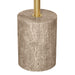 Worlds Away - Round Side Table In Travertine With Stainless Steel Pole - NATALIA - GreatFurnitureDeal