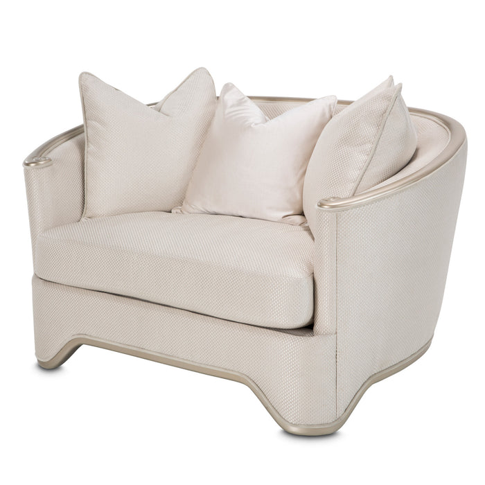 AICO Furniture - London Place"Matching Chair and Half"Champagne - 9004838-CHPGN-124