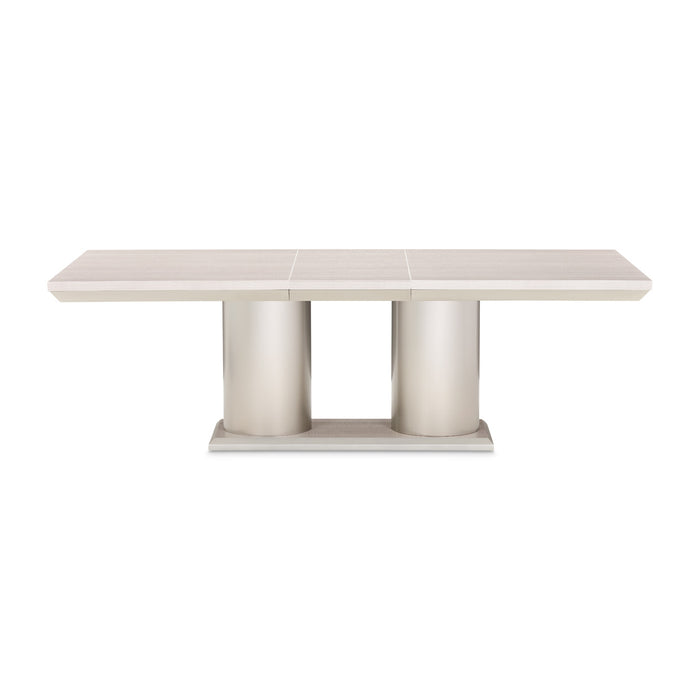 AICO Furniture - Marin Rectangular Double Pedestal Table in Greige - NKI-MRIN002-139 - GreatFurnitureDeal