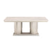 AICO Furniture - Marin Rectangular Double Pedestal Table in Greige - NKI-MRIN002-139 - GreatFurnitureDeal