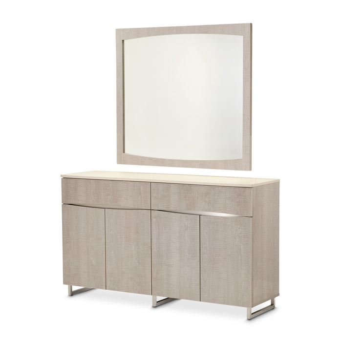 AICO Furniture - Marin Sideboard with Mirror in Greige - NKI-MRNIN07-260-139 - GreatFurnitureDeal