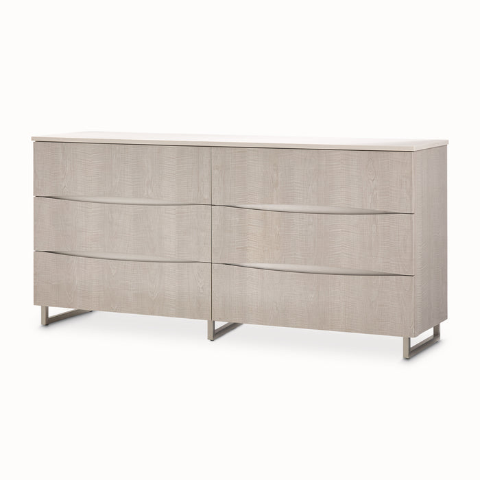 AICO Furniture - Marin Dresser with Mirror in Greige - NKI-MRIN050SA-260-139 - GreatFurnitureDeal