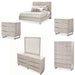 AICO Furniture - Marin 6 Piece Queen Panel Bedroom Set in Greige - NKI-MRNQN-139-6SET - GreatFurnitureDeal