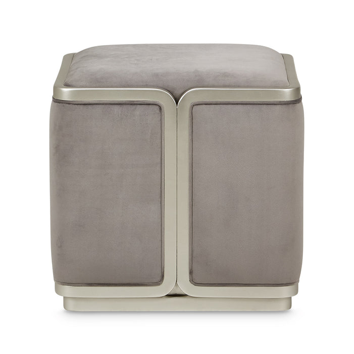 AICO Furniture - Linea Ottoman Gray Pearl"Silver Mist - NLRU-LNEA875-GPL-823