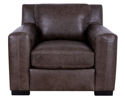 Mariano Italian Leather Furniture - Nora Chair in Bomber Walnut - NORA-C-3516 Bomber Walnut - GreatFurnitureDeal