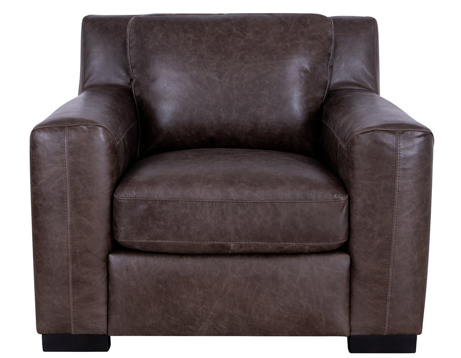 Mariano Italian Leather Furniture - Nora Chair in Bomber Walnut - NORA-C-3516 Bomber Walnut