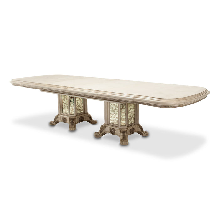 AICO Furniture - Platine de Royale Rectangular Dining Table in Champagne - NR09002-201 - GreatFurnitureDeal