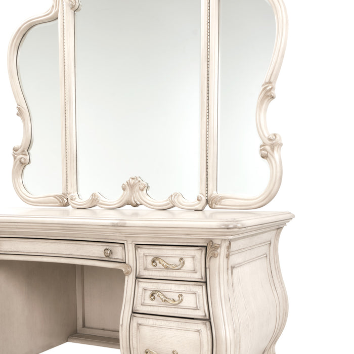 AICO Furniture - Platine de Royale"Vanity Mirror in Champagne - NR09068-201 - GreatFurnitureDeal