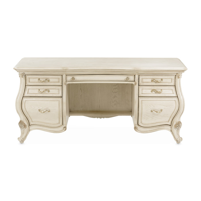 AICO Furniture - Platine de Royale Desk in Champagne - NR09207-201 - GreatFurnitureDeal