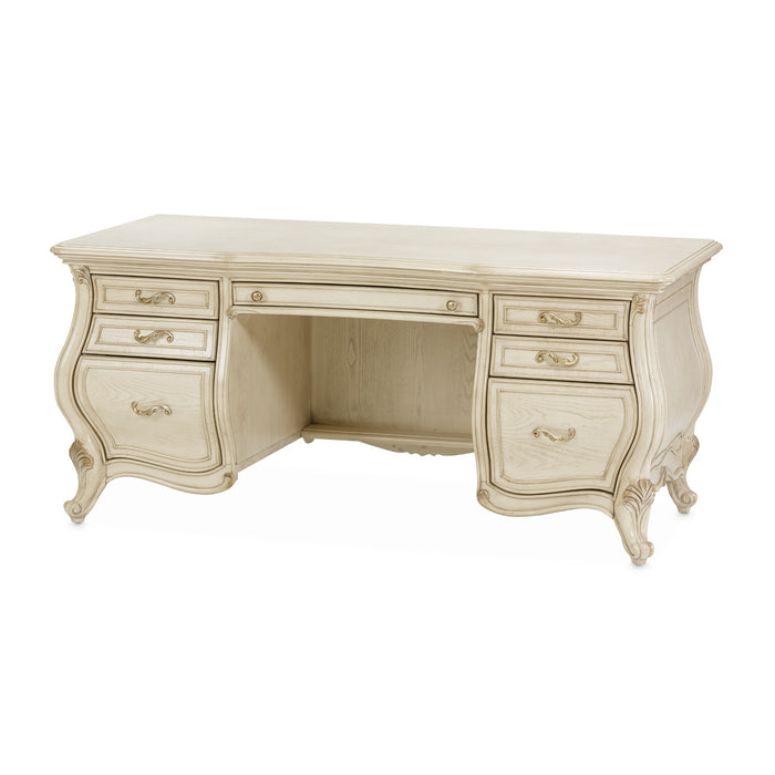 AICO Furniture - Platine de Royale Desk in Champagne - NR09207-201 - GreatFurnitureDeal