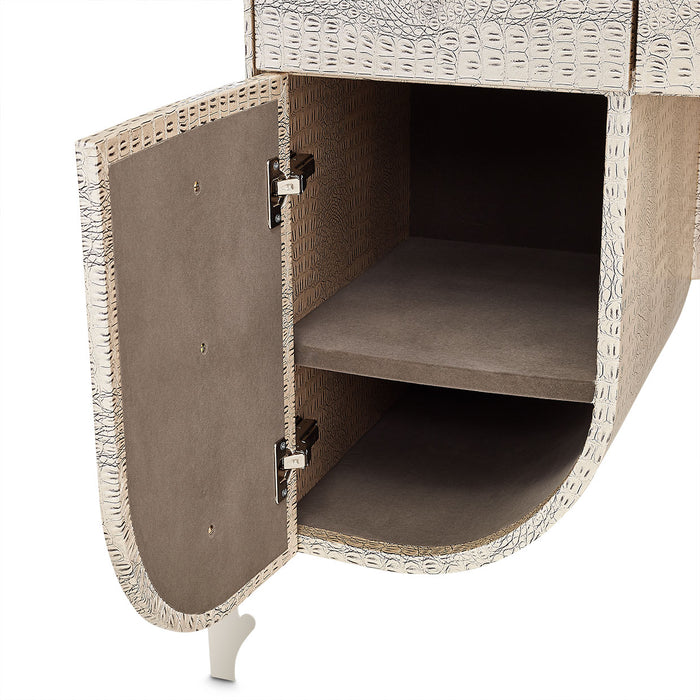 AICO Furniture - Hollywood Swank Upholstered Vanity Desk in Crystal Croc - NT03058-09