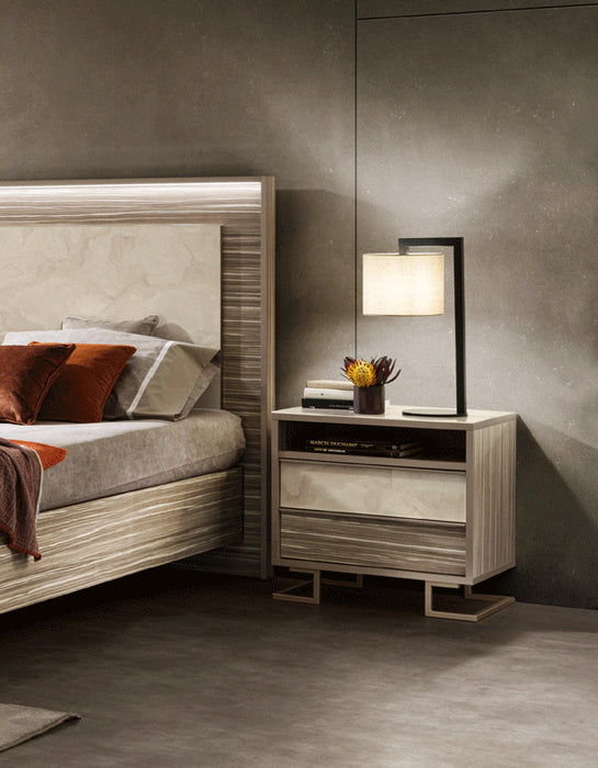 ESF Furniture - Luce 3 Piece King Size Bedroom Set w/ Light - LUCEKSBED-3SET