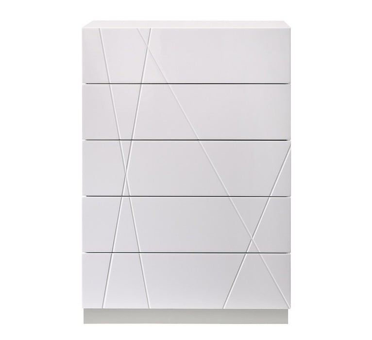 J&M Furniture - Naples White Lacquered Chest  - 17686-CH-WHITE LACQUERED