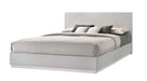 J&M Furniture - Naples Grey Lacquered Queen Platform Bed - 17686-Q-GREY LACQUERED - GreatFurnitureDeal