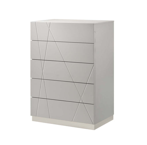 J&M Furniture - Naples Grey Lacquered Chest - 17686-CH-GREY LACQUERED - GreatFurnitureDeal