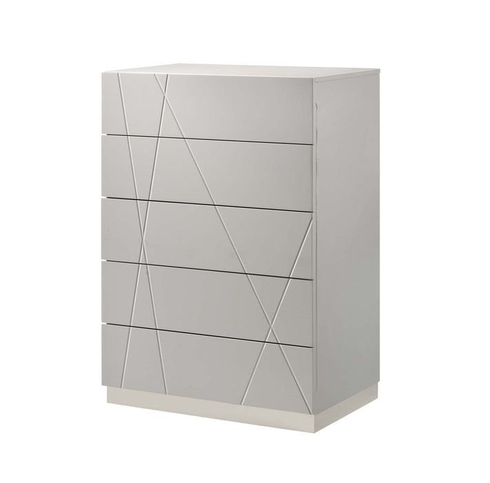 J&M Furniture - Naples Grey Lacquered Chest - 17686-CH-GREY LACQUERED