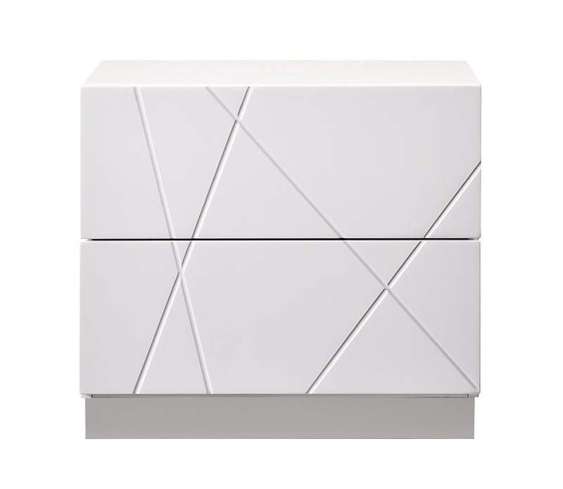 J&M Furniture - Naples White Lacquered 3 Piece Queen Platform Bedroom Set - 17686-Q-3SET-WHITE LACQUERED