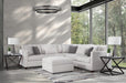 Mariano Fabric - Newport 5 Piece L-Shaped Modular Sectional Sofa in Creamy Off White - 4050-5piece - GreatFurnitureDeal