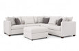 Mariano Fabric - Newport 5 Piece L-Shaped Modular Sectional Sofa in Creamy Off White - 4050-5piece - GreatFurnitureDeal