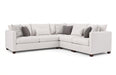 Mariano Fabric - Newport 5 Piece L-Shaped Modular Sectional Sofa in Creamy Off White - 4050-5piece - GreatFurnitureDeal