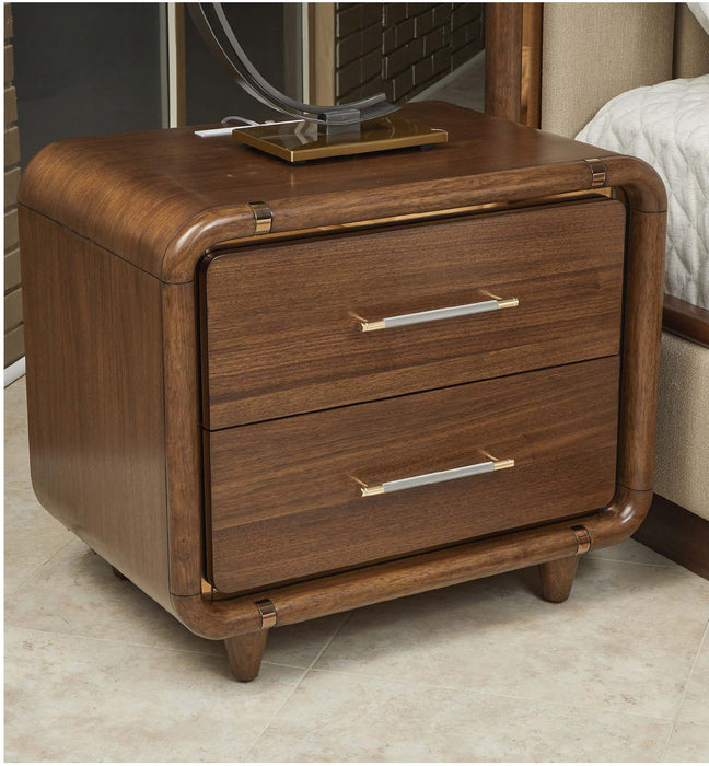 AICO Furniture - Mason Park"Nightstand"Umber - 9094040-406 - GreatFurnitureDeal