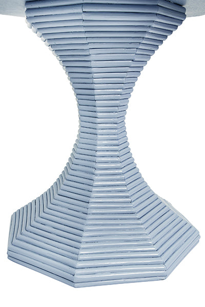 Worlds Away - Octavia Octagonal Reeded Feature Table in Painted Light Blue - OCTAVIA SM LB - GreatFurnitureDeal