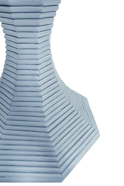 Worlds Away - Octavia Octagonal Reeded Feature Table in Painted Light Blue - OCTAVIA SM LB - GreatFurnitureDeal