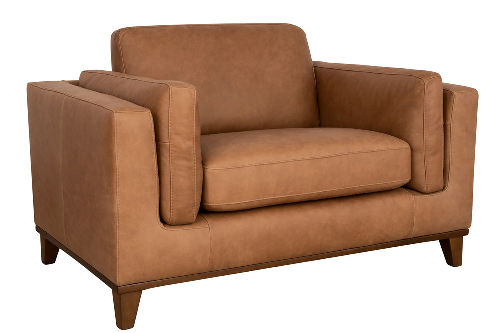 Mariano Italian Leather Furniture - Olivia 2 Piece Sofa Set in Tan - Olivia-SC-4004 - GreatFurnitureDeal