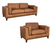 Mariano Italian Leather Furniture - Olivia 2 Piece Sofa Set in Tan - Olivia-SC-4004 - GreatFurnitureDeal