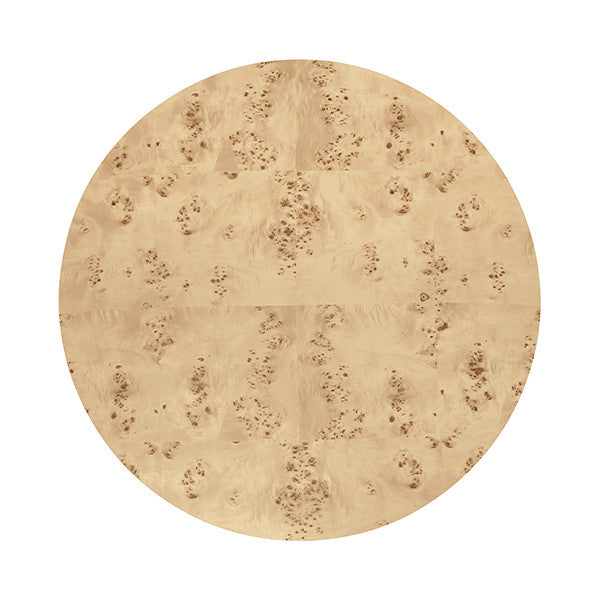 Worlds Away - Oslo Thick Top Coffee Table With Cross Base In Burl Wood - OSLO BW