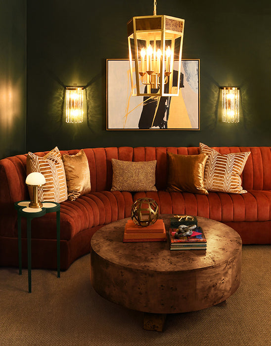 Worlds Away - Oslo Thick Top Coffee Table With Cross Base In Dark Burl Wood - OSLO DBW