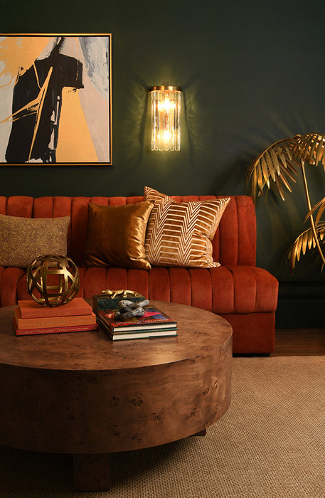 Worlds Away - Oslo Thick Top Coffee Table With Cross Base In Dark Burl Wood - OSLO DBW