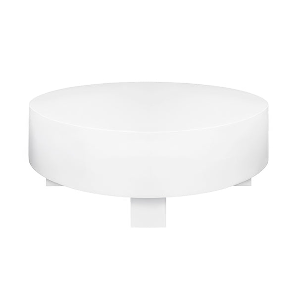 Worlds Away - Oslo Thick Top Coffee Table With Cross Base In White Lacquer - OSLO WH - GreatFurnitureDeal