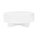 Worlds Away - Oslo Thick Top Coffee Table With Cross Base In White Lacquer - OSLO WH - GreatFurnitureDeal