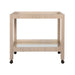 Worlds Away - Otis Fluted Bar Cart In Light Cerused Oak - OTIS CO - GreatFurnitureDeal